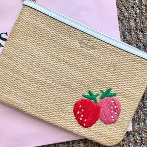 Kate spade straw clutch